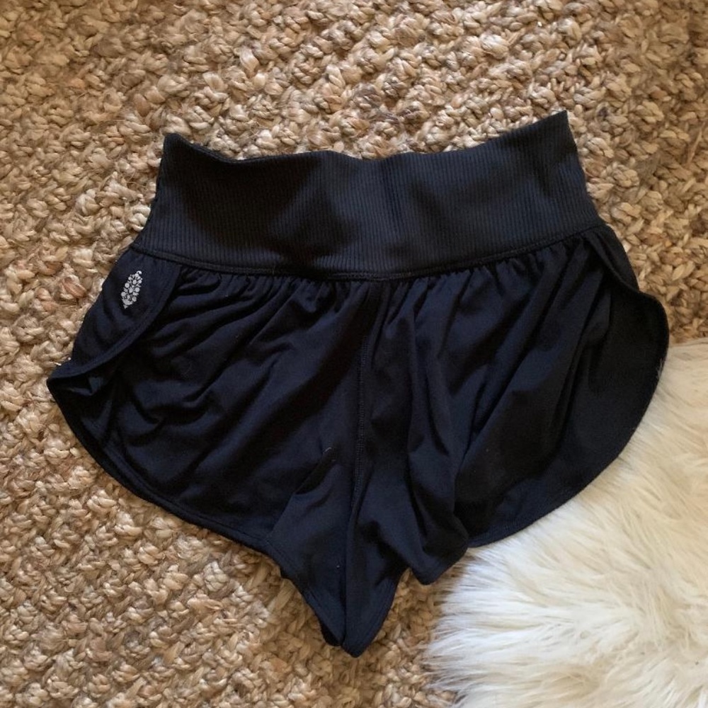 Free People Running Shorts Black
